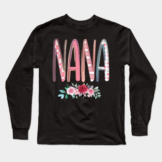 Nana. Grandmother Long Sleeve T-Shirt by Satic